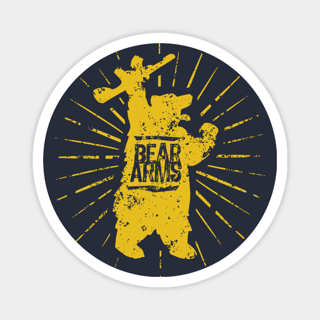 Grizzly Bear Arms Magnet by Doodl